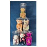 Six Ty Beanie Babies in Plastic Display Cases