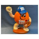 M&Mï¿½s Orange Baseball Player Plastic Candy Dispens