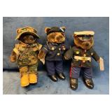 3 American Bear Force Plush Military-Themed Teddy