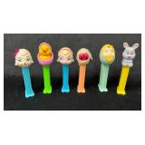 6 PEZ Dispensers Featuring Animal Easter Character