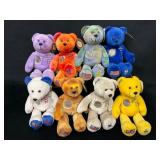 9 Ty Beanie Babies Millennium State Quarter Bears