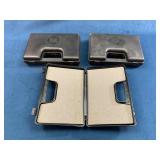 Four SA Hard Plastic Lockable Cases with Foam Inse