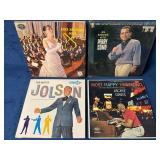 4 Vinyl Records: Perry Como, Al Jolson, Jackie Dav
