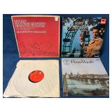 Four Classical Vinyl Records Featuring Mozart, Joh