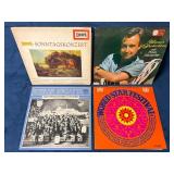 4 Vinyl Records Featuring Music, Classical, and Fe