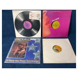 4 Vinyl Records Featuring Disco and Theme Music