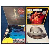 Four Vinyl LP Records Including Neil Diamond Gold