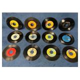 49 Assorted 45 RPM Vinyl Records from Various Labe