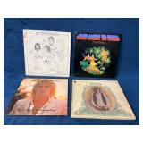 Four Vinyl Records Featuring The Who, Rod Stewart,