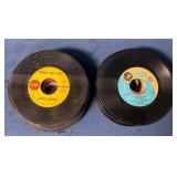 50 Assorted Vintage 45 RPM Records no sleeves