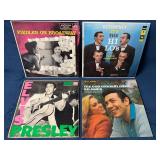 4 Vinyl Records Featuring Elvis Presley, Fiddler o