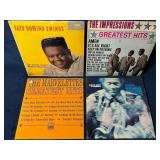 4 Vinyl Records: Fats Domino, The Impressions, The