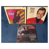 3 Vintage Vinyl Records: Edith Piaf, Robert Goulet