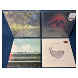 Four Vinyl Records by Various Artists, Some in Col