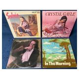4 Vinyl Records by Sylvia, Crystal Gayle, John Ste