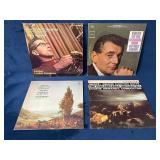 Four Vinyl Records Featuring Classical Music Perfo