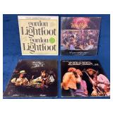 Four Vintage Vinyl Records by Gordon Lightfoot, Je