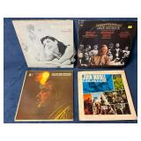 Four Vinyl LP Records Featuring Jazz and Blues Art