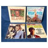 Four Vinyl Records Featuring Harry Belafonte, High