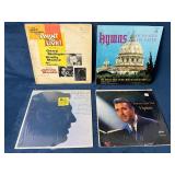 Four Vinyl Records Featuring Jazz and Hymns