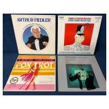 Four Vinyl Records Featuring Arthur Fiedler and Da