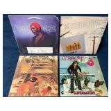 4 Vinyl Records Featuring Various Artists and Genr