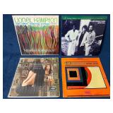 Four Vinyl Records Featuring Lionel Hampton, Fishe