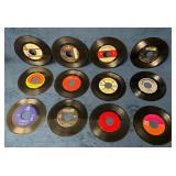 50 Assorted 45 RPM Vinyl Records with Assorted Lab