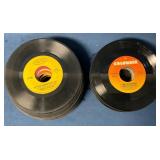50 Vintage 45 RPM Vinyl Records no sleeves
