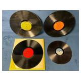 Four Vinyl Records With Mixed Labels
