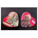 Two Star Wars Yoda Heart-Shaped Tin Boxes