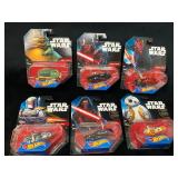 6 Hot Wheels Star Wars Character Cars in Original