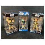 3 Funko Wobblers Star Wars Bobbleheads in Original