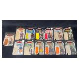 Vintage Lot Of 13 Star Wars Action Figure Card Bac