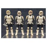 Vintage Lot Of 4 1983 Star Wars Biker Scout Figure