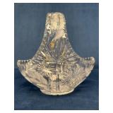 Lausitzer Crystal Basket Made in GDR with Hand-Cut