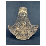 Crystal Basket by Lausitzer Glass, German Democrat