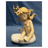 Lladro Mirage Mermaid Figurine Featuring Detailed