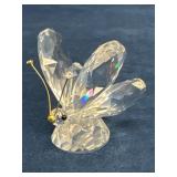 Swarovski Crystal Butterfly Figurine with Gold-Ton