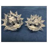 Swarovski Crystal Hedgehog Figurines with Spiked D