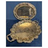 Godinger Silverplated Grape Motif Serving Platter