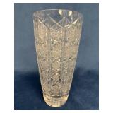 Cut Crystal Vase 10ï¿½ï¿½ Tall with Intricate Geometri