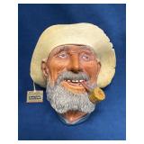 Bossons Handpainted Chalkware Character Head ï¿½Old