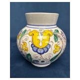 Hand Painted Italian Handled Jug Signed with Flora