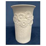 Kaiser Germany White Floral Porcelain Vase with Cr