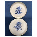 Meissen 7-Inch Plates with Blue and White Floral P