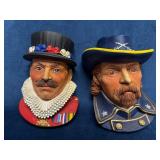Hand-Painted Legend Products Chalkware Heads: Beef