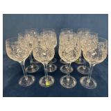 12 Lausitzer 24% Lead Crystal Wine Glasses, Hand-C
