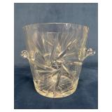 Large Cut Crystal Ice Bucket with Handles