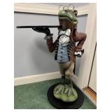 Frog Butler Statue with Removable Tray and Monocle